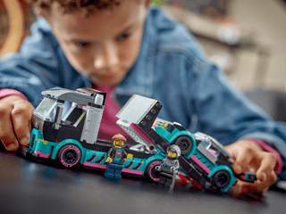 LEGO® City Race Car and Car Carrier Truck 60406 (Retired) - Moore's Minifigures