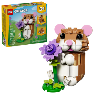 LEGO® Creator 3 in 1 Cute Hamster with a Flower 31376 - Moore's Minifigures