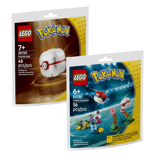 LEGO® Pokémon™ Premier Ball & Trainer Supplies | 30729 - 30730 | Mini-Builds Bundle - Moore's Minifigures