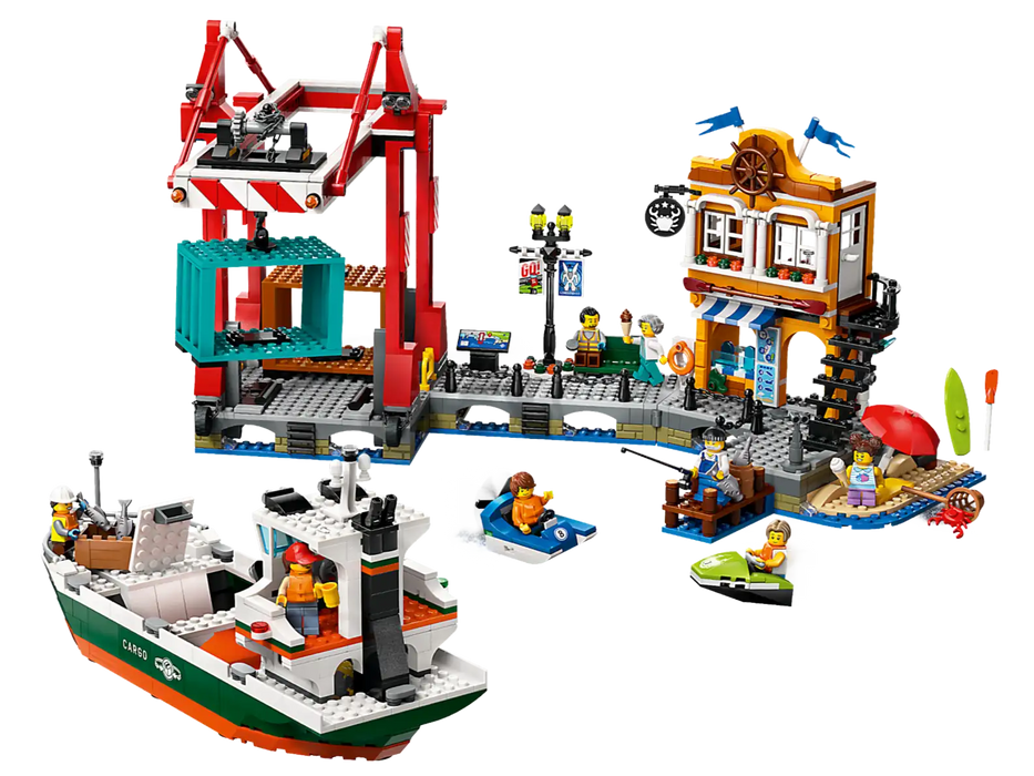 LEGO® City Seaside Harbor with Cargo Ship 60422 (Retired)