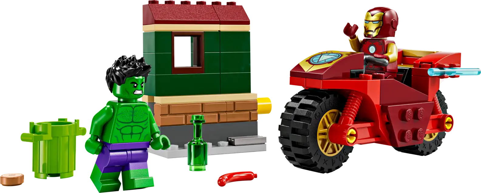 LEGO® Marvel Iron Man with Bike and The Hulk 76287