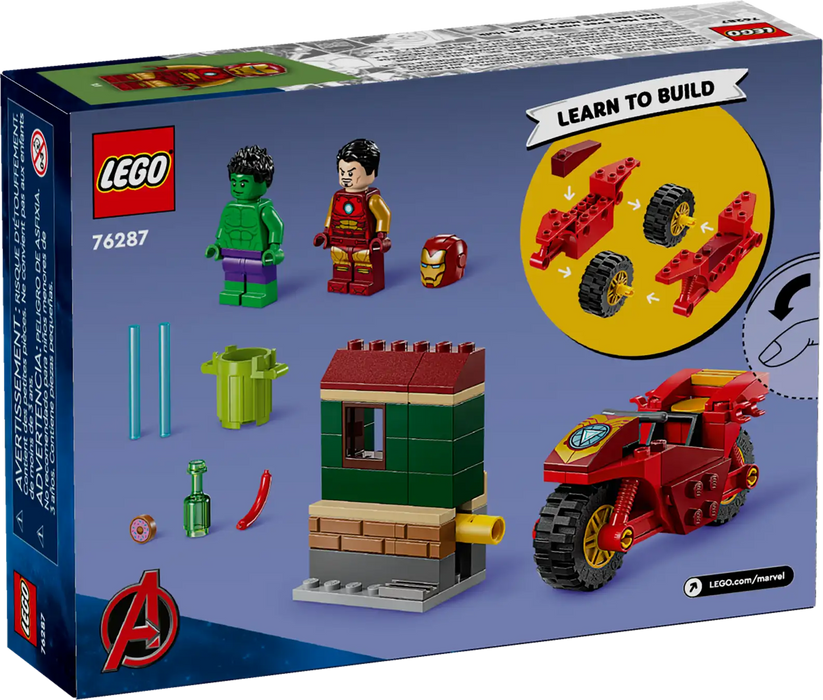 LEGO® Marvel Iron Man with Bike and The Hulk 76287