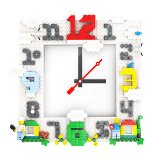 LEGO® Time by IQHK MOC Wall Clock 6x24 White (53771)